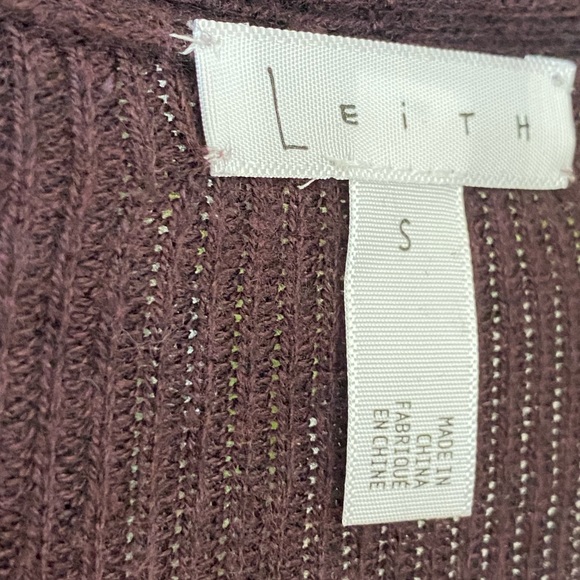 Leith longline Cardigan Sweater Burgundy - Picture 6 of 7
